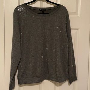 INC International Concepts Grey shimmer shirt